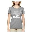 thumbnail image 2 of Missed Your Call Fishing Line Joke Fishing Womens Graphic T-Shirt, Heather Grey, Large, 2 of 3