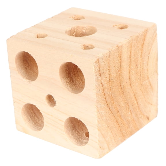 BOKYAN Bird Block Toy Foraging Shredding Wooden Parrot Chewing Toy for Lovebirds Cockatiels Budgies, 2.8 inches / 7 cm Beak Grinding Stand Perch with Safe Natural Wood Materials