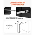 thumbnail image 6 of KFFKFF 4-Drawer Metal File Cabinet with Lock, Vertical Filing Storage Unit for Home and Office, Adjustable Hanging Rods for Letter, A4, and Legal Files, Easy to Assemble, Black, 6 of 9