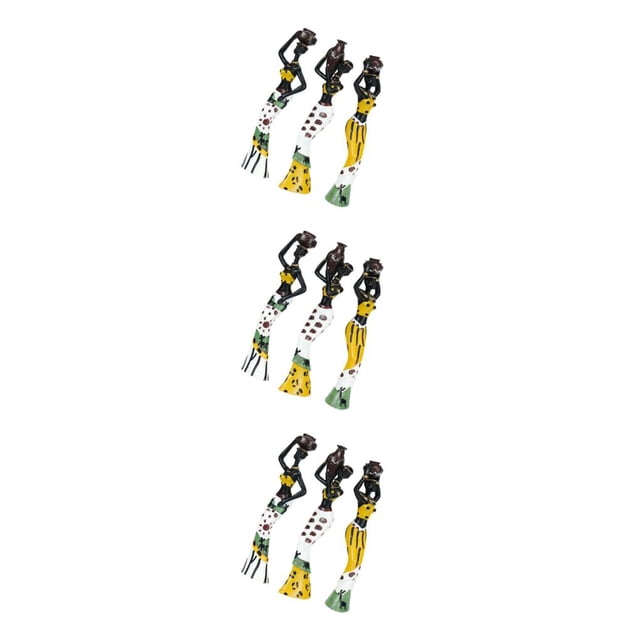 Advancent Encantadora de mujer africana de resina, estatua femenina Tribal para Bookshe tipo 1 Type1 NO1