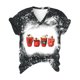 thumbnail image 4 of Tops Para Mujer Tops Con Estampado Navideño Blusa Con Letras Divertidas Camisetas Casuales Con Cuello en V Camisetas de Manga Corta Odeerbi  ODB180286, 4 of 6
