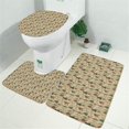 thumbnail image 2 of Beige Bigfoot and Forest Pattern Bathroom Rugs Sets 3 Piece,Toilet Cover Set,Absorbent Non Slip Bathroom Mats Sets with U-Shaped Contour Rug Toilet Rug Set, 2 of 5