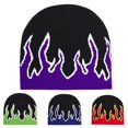 thumbnail image 3 of MesaSe Thick Warm Ear Protection Beanie Hat Men Winter Flame Print Riding Knitted Hat Costume Accessories, 3 of 9