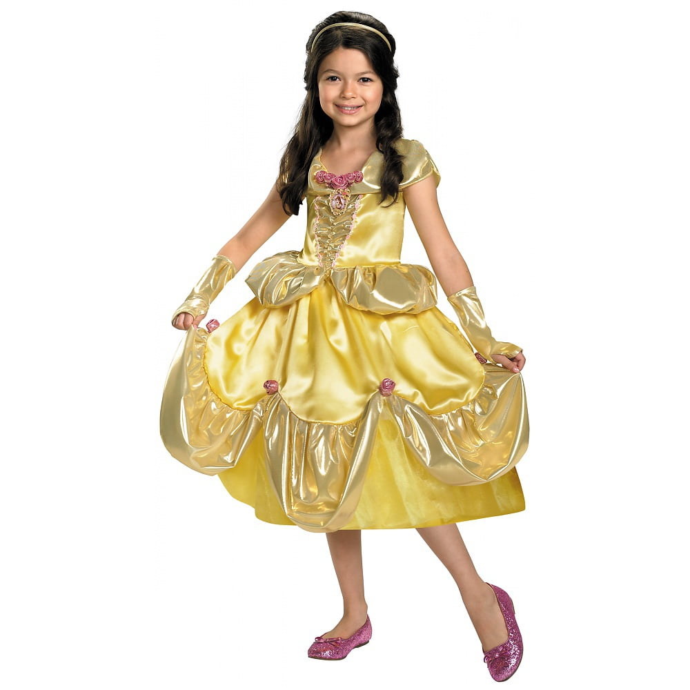 Disney Deluxe Shimmer Belle Girls Costume - Walmart.com
