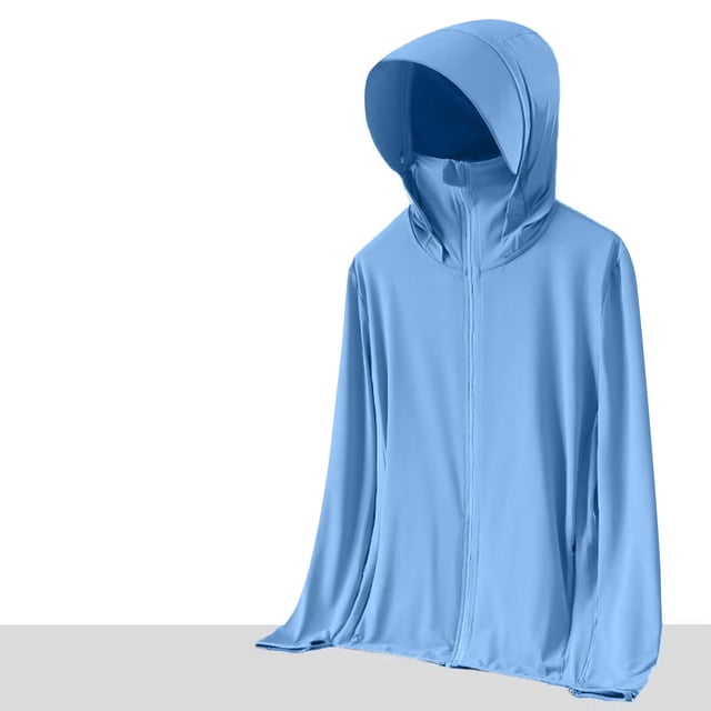 Chaquetas y abrigos casuales con capucha de manga larga para mujer, de color liso, finos, transpirables, con protección solar, para exteriores, chaqueta casual con capucha de manga larga, parte superi
