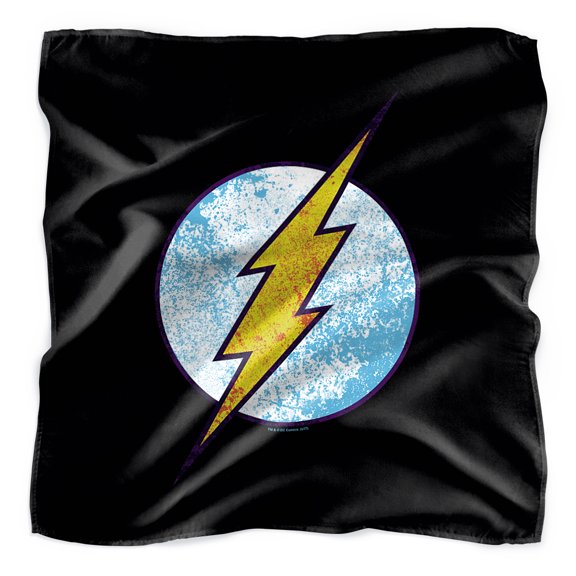 The Flash Neon Distress Logo Bandana (21 in x 21 in)