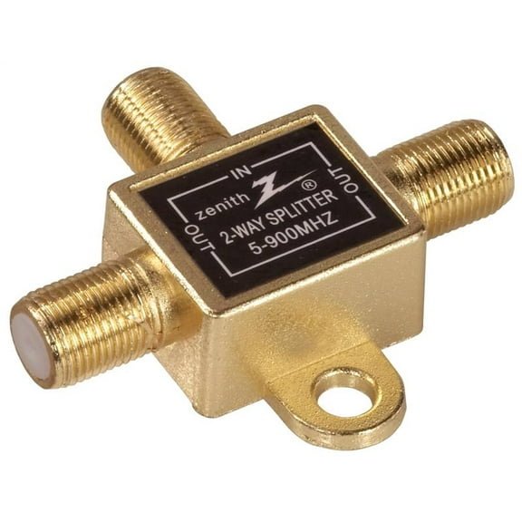 Zenith VS1001SP2W Coax Splitter, 1 Video Input, 2 Video Output