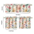 thumbnail image 6 of Kitchen Curtains and Valance Set 24 Inch Tier Pioneer Colorful Floral Curtains Small Drapes for Cafe Living Room Bathroom Farmhouse 3 Pieces Set Rod Pocket, 6 of 6