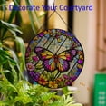 thumbnail image 4 of Butterfly Hanging Stained Glass for Windows,20cm/7.87inch Hand-Painted Sun Catcher Garden Hangings Christmas Mother's Day, Valentine's Day Ornaments Festival Gift (A Style), 4 of 7