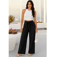 thumbnail image 5 of WQD Women Wide Leg Palazzo Pants High Waist Flowy Casual Loose Fit Trousers for Lounge Travel Daily Office Wear, 5 of 9