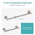 thumbnail image 3 of Beati Faucet Juego De 5 Piezas De Accesorios De Baño  Incluye Barras Para Toallas De 12 Y 24 Pulgadas, Ganchos Para Soporte De Papel Higiénico, Anillo Para Toalla, Accesorios De Baño Modernos De Acer, 3 of 5