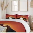 thumbnail image 6 of Ambesonne Rural Duvet Cover Set, Horses Silhouette on Sunset, 2-Calking, Vermilion Seal Brown, 6 of 7
