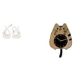 thumbnail image 1 of Estatua de cisne, reloj de pared, reloj de mesa con forma de gato, escultura de cerámica, madera y acrílico, figura decorativa ideal para sala de esta, 1 of 8