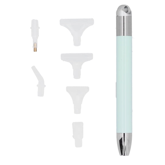 Falleo Clearance Diamond Painting Pen Lighting USB Rechargeable DIY CrossStitch Craft Tools 6Pcs Tip(Matcha Green )
