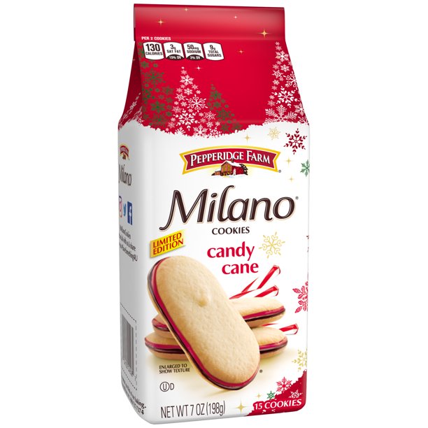 Pepperidge Farm Milano Cookies, Candy Cane Cookies, 7 oz. Bag Walmart