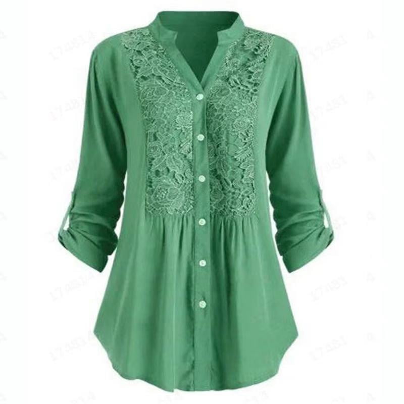 Women's Blouses Shirt Plus Size Lace Blusas Office Lady Elegant Loose