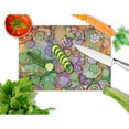 thumbnail image 2 of Caroline's Treasures Abstract in Purple Green and Orange Glass Cutting Board Large, 2 of 2