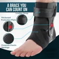 thumbnail image 5 of 1 Piece Ankle Brace Support Adjustable Bandage Sports Foot Anklet Wrap Elastic Splint for Guard Sprains Injury Protector Unisex (Black Left Foot,XL), 5 of 7