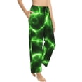 thumbnail image 2 of Kll Womens Green Lightning Print Pajama Pants Soft Pajama Bottoms For Women Cozy Lounge Pants, 2 of 9