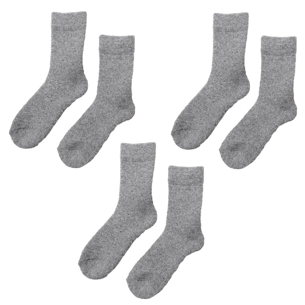 3 pares de calcetines cálidos de otoño e invierno, calcetines a media pantorrilla, calcetines de felpa cálidos acolchados y gruesos
