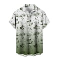 thumbnail image 3 of Ankishi Beach Shirts for Men Palm Tree Gradient Short Sleeve Button Down Shirts Summer Casual Tops for Travel, 3 of 6