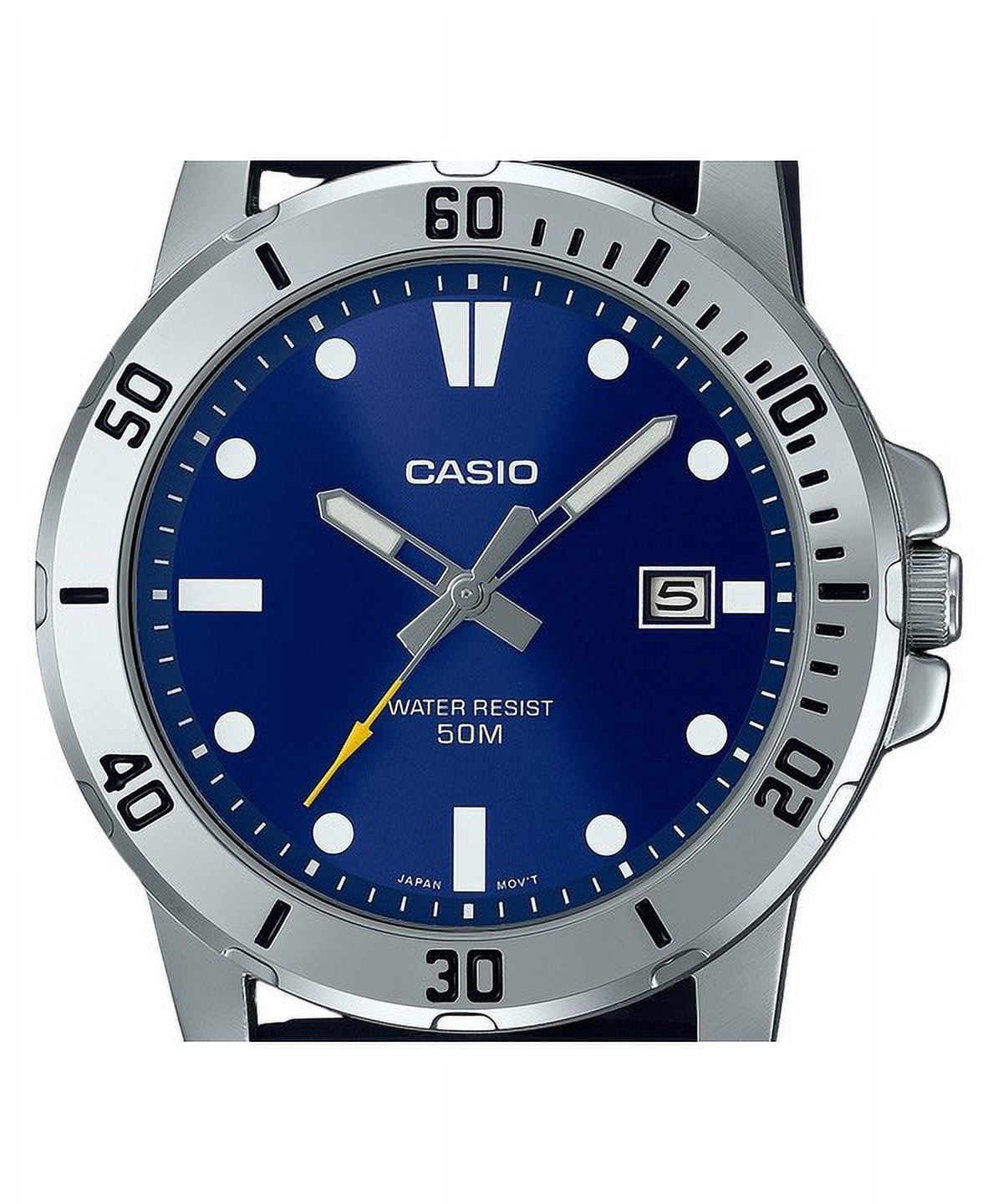 Casio Standard Analog Resin Strap Blue Dial Quartz MTP-VD01-2E