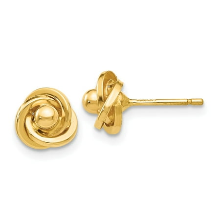 Mireval 14k Yellow Gold Love Knot Earrings 14k Yellow Gold Love Knot Earrings