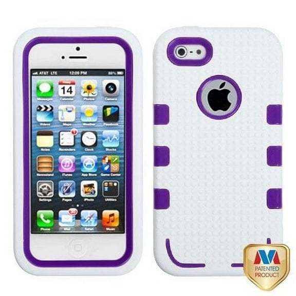 Mybat Natural Purplewhite Tuff Enuff Hybrid Phone Protector Cover For Apple Iphone 5