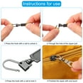 thumbnail image 4 of Reemplazo de tiradores de zipper Uxcell 10 Pcs Kit de reparación de pestañas de zipper desmontables de metal para maletas color negro, 4 of 5