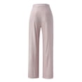 thumbnail image 6 of Baqcunre Women's New Sequin Solid Color High-Waisted Retro Pants Size S-XXL,Womens Fashion Wide Leg Pants Woman Flare Pants for Women Women's Pants Pink, 6 of 8