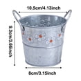 thumbnail image 3 of Clearance! Soovim Flower Pots Outdoor Large Pot Galvanized Large Metal Planter for Outdoor Container for Farmhouse, 3 of 7