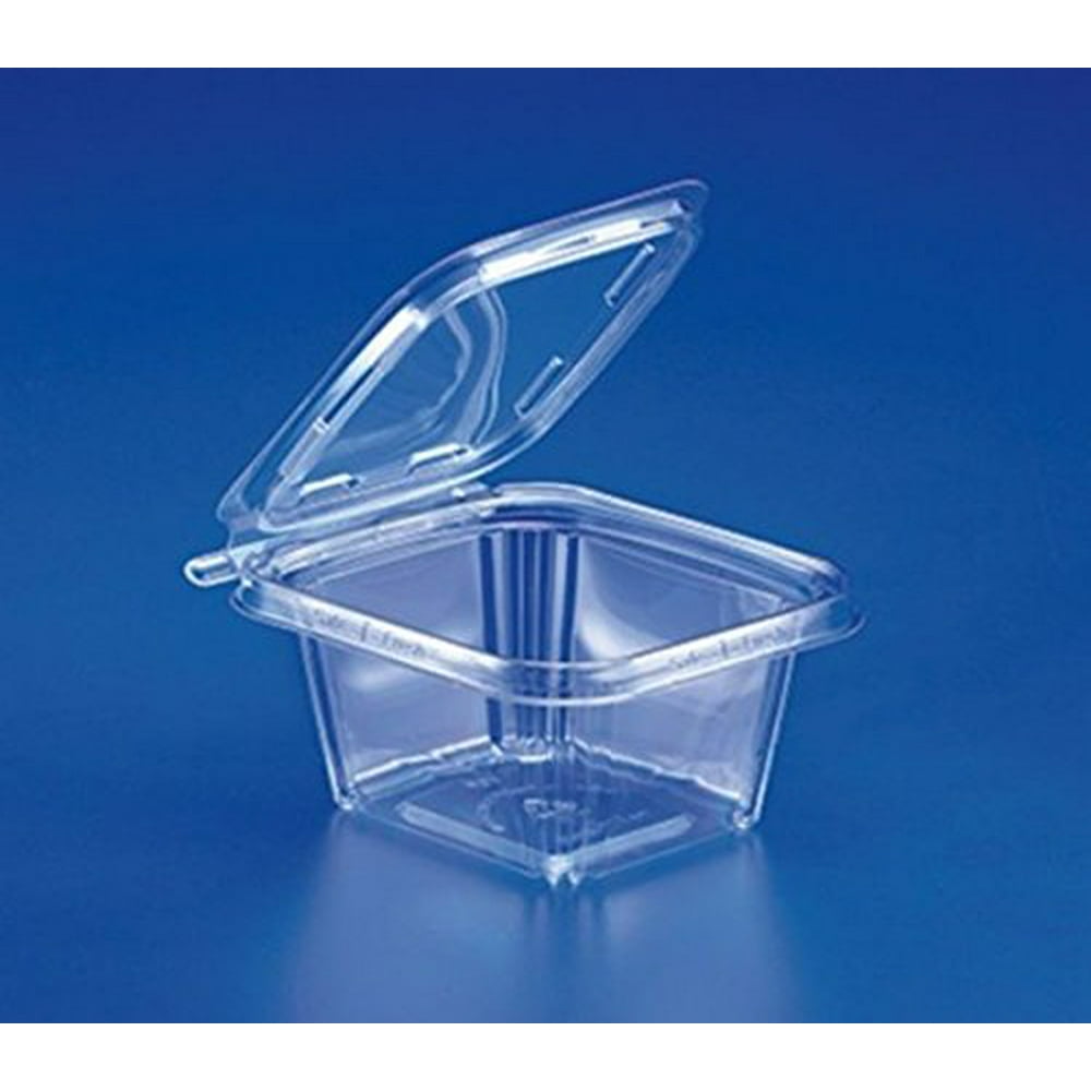 Inline Plastics Inline 16 oz. Clear Hinged Deli Container w/Tamper