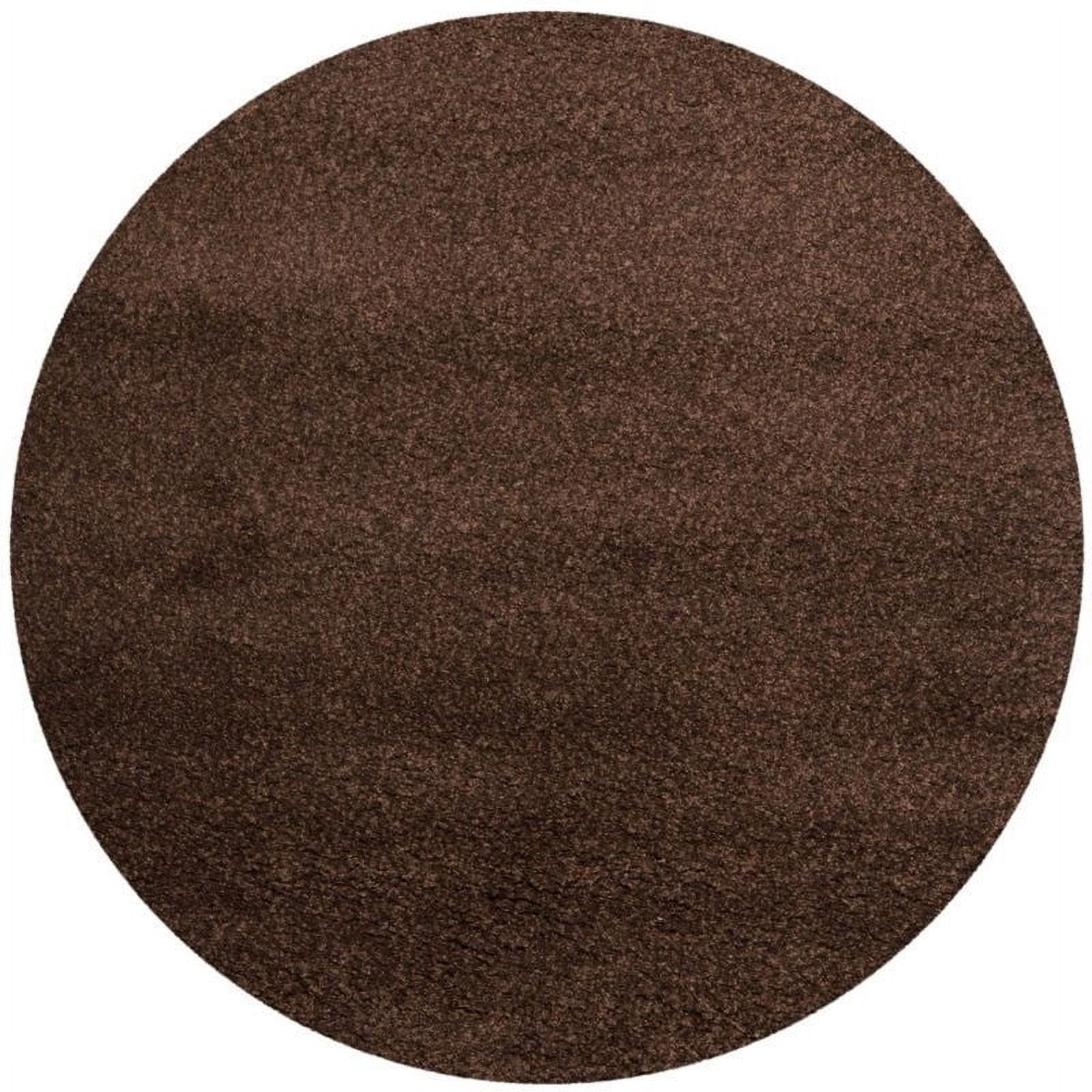 SAFAVIEH Santa Monica Chelsey Solid Shag Area Rug, Brown, 3' x 5'