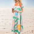 thumbnail image 1 of WILLBEST Robes du Dimanche pour Femmes Robes d'Été Boho pour Femmes avec Poches Robe Maxi en Lin Décontractée Grande Taille Robe Longue Fluide, 1 of 3