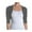 Charcoal, variant on Women's Sheer Chiffon Bolero Shrug Jacket Cardigan 3/4 Sleeve (X-Large, Black)