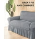 thumbnail image 4 of Funda para sofá de dos plazas, 1 pieza, para sofá de 2 plazas, con faldón, duradera, lavable, fácil de instalar, protector universal para muebles (2 plazas, gris), 4 of 4