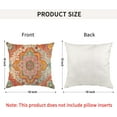 thumbnail image 3 of Boho Vintage Throw Pillow Cover Carpet Pattern Antique Ethnic Decorative Orange Pillow Cases Home Decor Square 18x18 Inches Pillowcase, 3 of 6