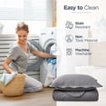 thumbnail image 4 of Moonlight20015 2 Piece Quilt Set Lightweight Microfiber Bedspread Modern Floral Embossing Gray Twin, 4 of 9