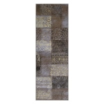 Superior Hadley Damask Non-Slip Indoor Runner 2' 7" x 8', Beige
