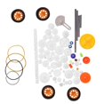 thumbnail image 1 of Plastic Gear Set with 78pcs Accessories, Plastic Gears Kit  Gears Set Gear Sets, 1 of 7