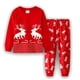 thumbnail image 1 of Pijamas de algodón para niños y niñas, ropa de dormir, traje de Navidad, camisón de fiesta, 2-7 años, P019, 1 of 4