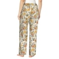 thumbnail image 3 of Naloa Hippie Bee Honeycomb Print Women’s Ultra-Soft Comfy Pajama Lounge Pants with Pockets & Drawstring, 3 of 8