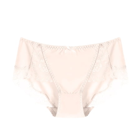 Annhoo Briefs for Women Lace Trendy Breathable Soft Panties Comfy Elastic Underwear Hitgh Waist Underpants