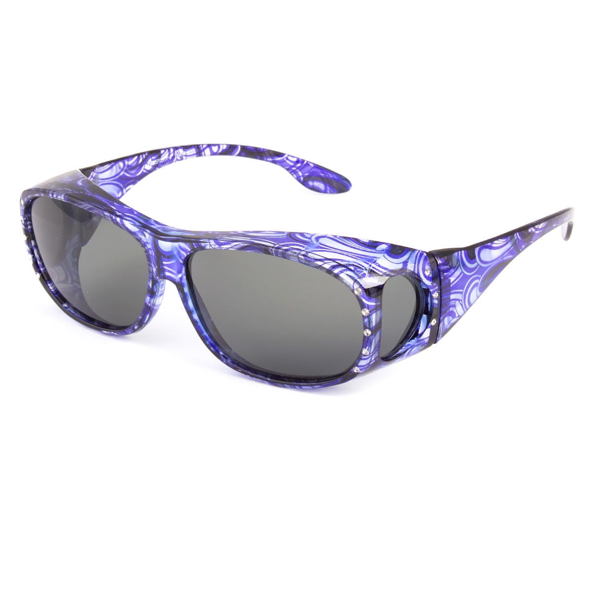 1 PAIR POLARIZED Cover Put Over Sunglasses Wear Rx glass fit driving