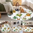 thumbnail image 6 of Area Rug 48in, Cartoon Cat Butterfly Green Plant Floor Carpet Living Room Rug, Cute Animal on White Non-Slip Welcome Mat Indoor Rugs for Bedroom Dining Room, 6 of 9