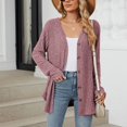 thumbnail image 4 of Light Weight Cardigan for Women Open Front Coat Long Sleeve Fashion Soft Knit Fall Spring Cardigans Stretchy Lightweight Sweater Wine 2XL, 4 of 8