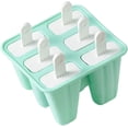 thumbnail image 1 of Moldes para paletas 6 piezas Moldes para paletas de hielo de silicona Molde para paletas Reutilizable Máquina para hacer paletas de hielo de fácil liberación Fokelyi HMHZ784-2, 1 of 8