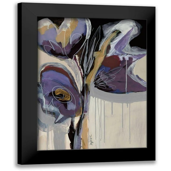 Maritz, Angela 12x14 Black Modern Framed Museum Art Print Titled - Floral Impressions II