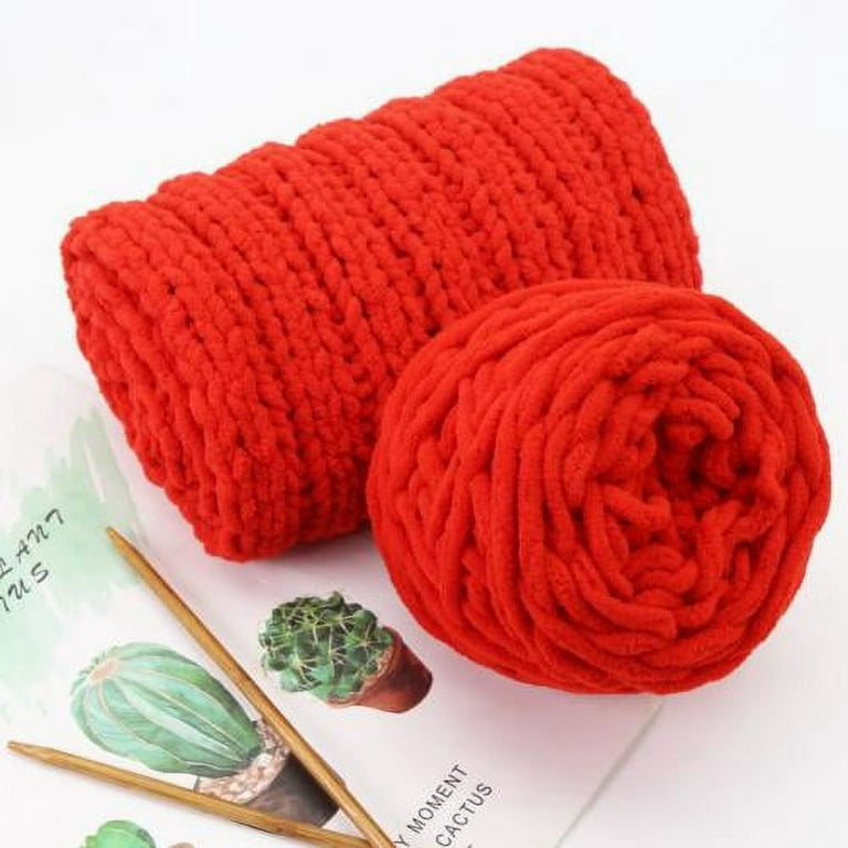  Chunky Yarn for Crocheting, Bright Colored Fluffy Chenille Yarn  Knitting Yarn Thick Yarn for Knitting Blanket Yarn for Crafts  Supplies(Colorful)