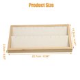 thumbnail image 2 of Unique Bargains Bamboo Wood Earrings Tray Stackable Storage Jewelry Tray Showcase Display Organizer for Earrings Beige, 2 of 8